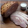 Cooked glazed picnic ham joint