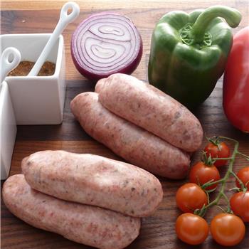 Pork, tomato & Worcestershire sauce sausages