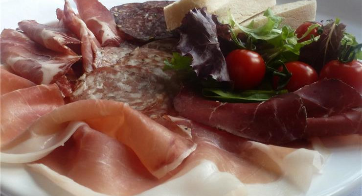 Selection of antipasti from Wenlock Edge Farm