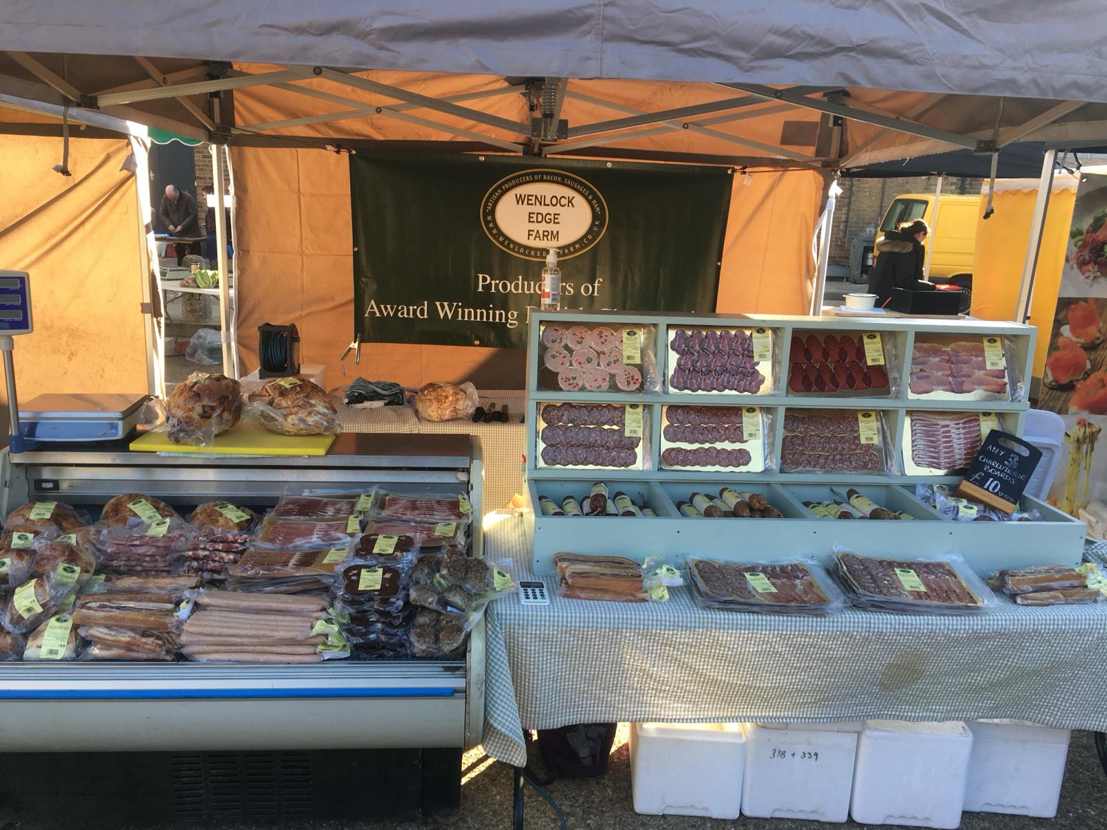 Wenlock Edge Farm attending a Farmers Market